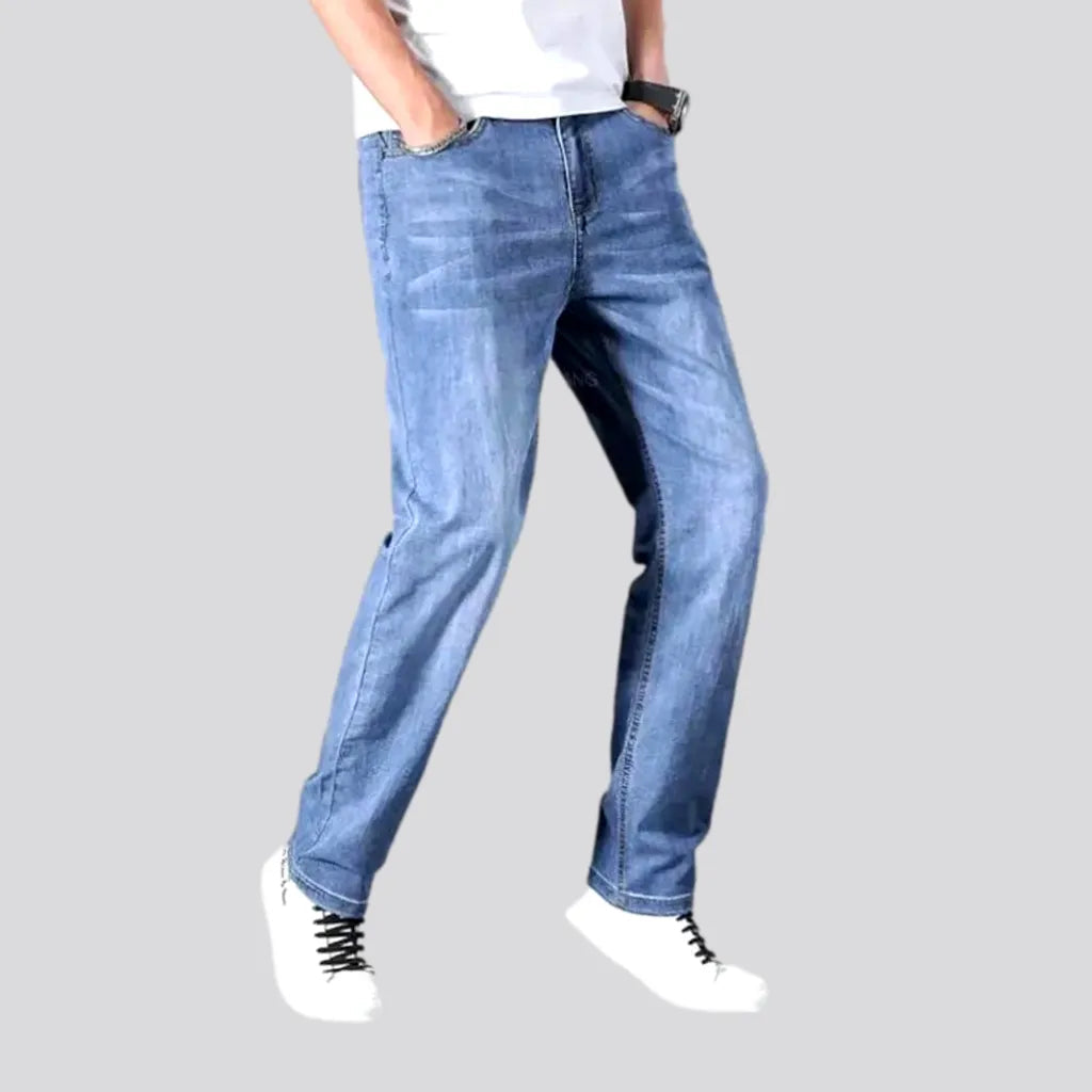 Graduation Jeans for Milestone -Sanded thin jeans
 for men