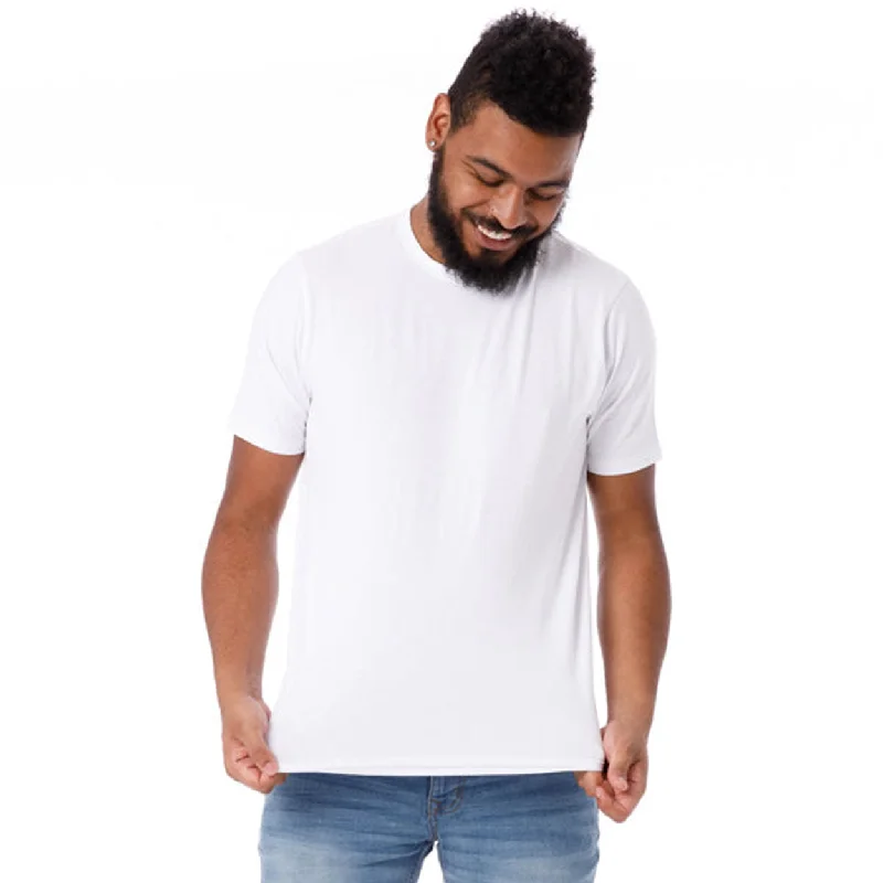 Spandex Shirts for Fit -Organic Crew Neck T-Shirt / White