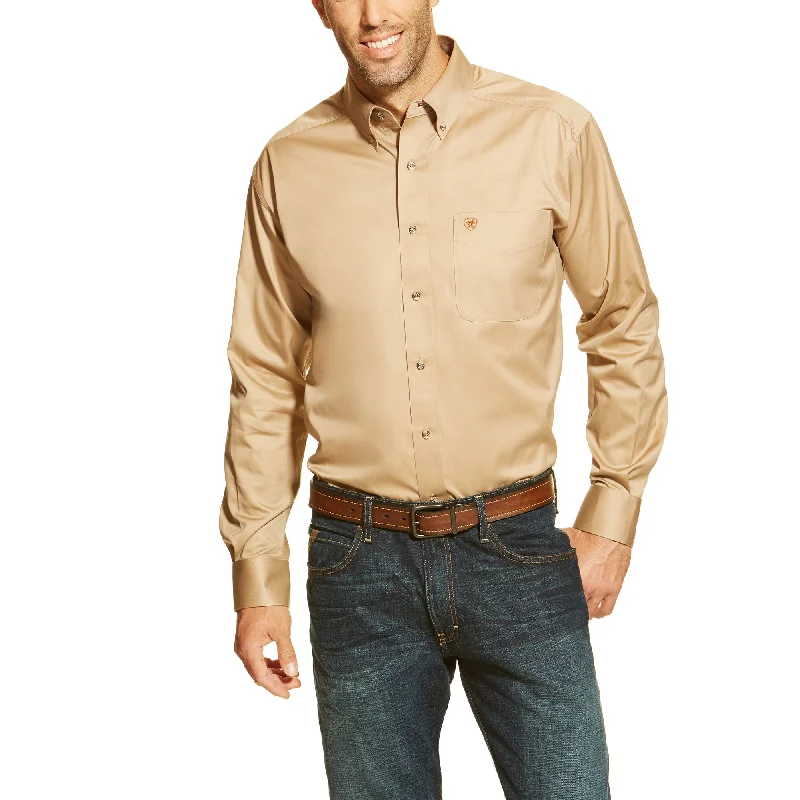 Nickel Free Blouses for Safety -Ariat Solid Twill Shirt (Khaki)