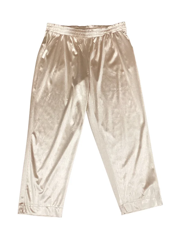 Casual twill pants for easygoing daily outfits -Pants Dress By Clothes Mentor In Gold, Size: 12