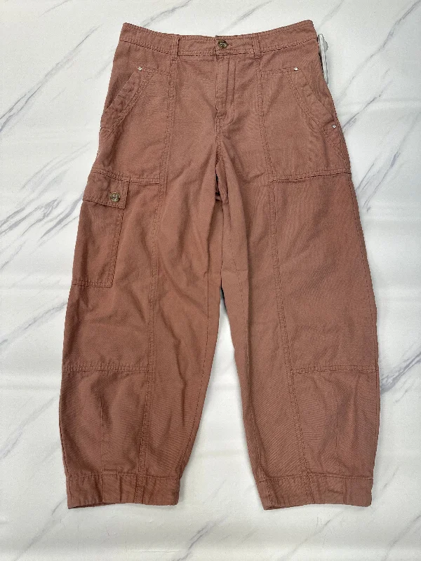 Relaxed fit pants for laid-back comfort wear -Pants Cropped By Anthropologie In Orange, Size: 6