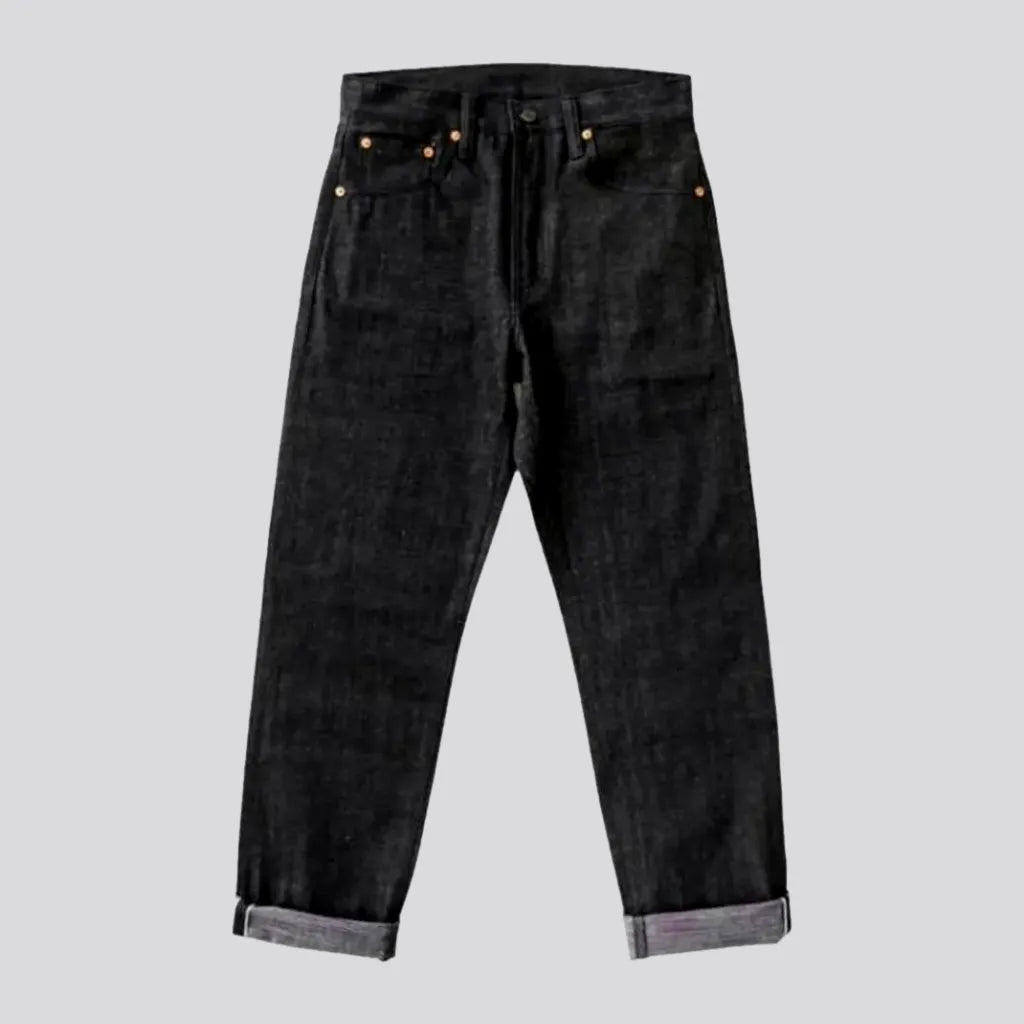 Overalls Jeans for Workwear -Straight men's selvedge jeans