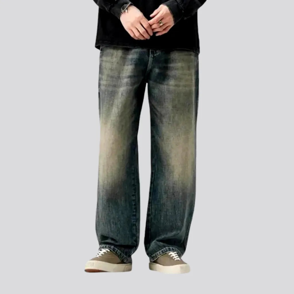 Low Waisted Jeans for Casual -Fashionable baggy fit men's jeans