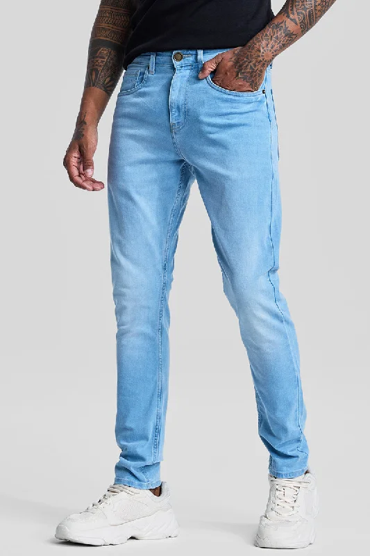 Organic Jeans for Natural -Light Blue Tapered Fit Jeans