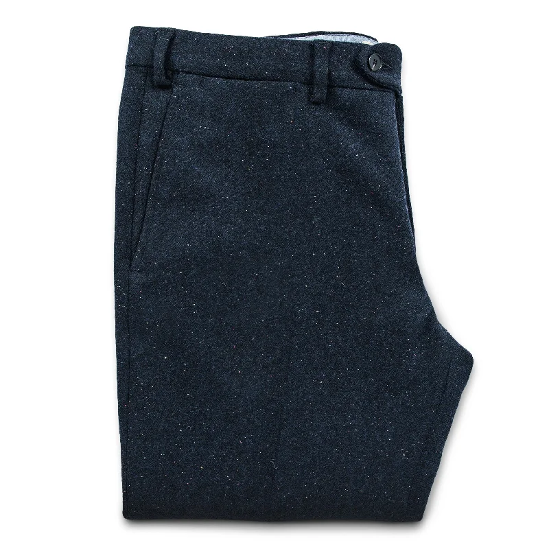 Tailored slim pants for polished business looks -The Telegraph Trouser in Navy Donegal