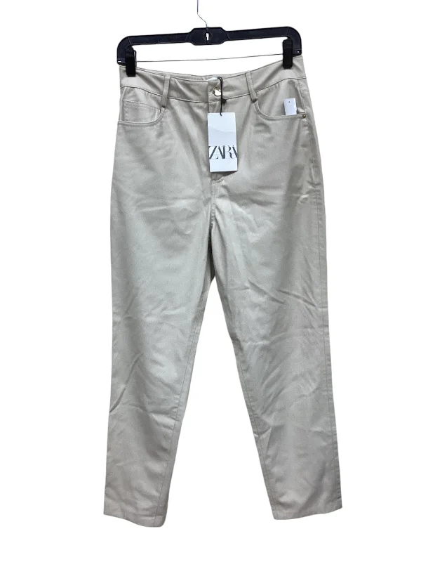 Classic straight-leg pants for versatile daily wear -Pants Other By Zara In Beige, Size: 6