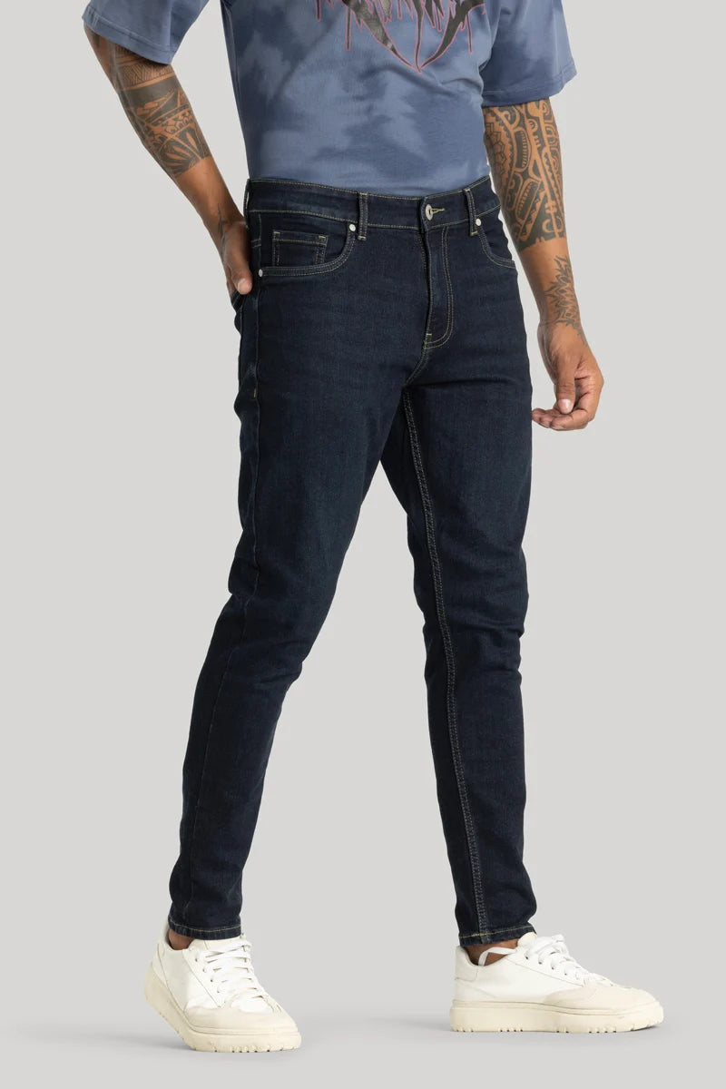 Recycled Jeans for Green -Vito Navy Skinny Fit Jeans