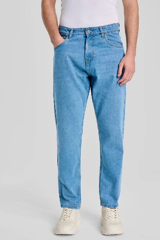 Side Pocket Jeans for Extra -Blue Baggy Fit Jeans