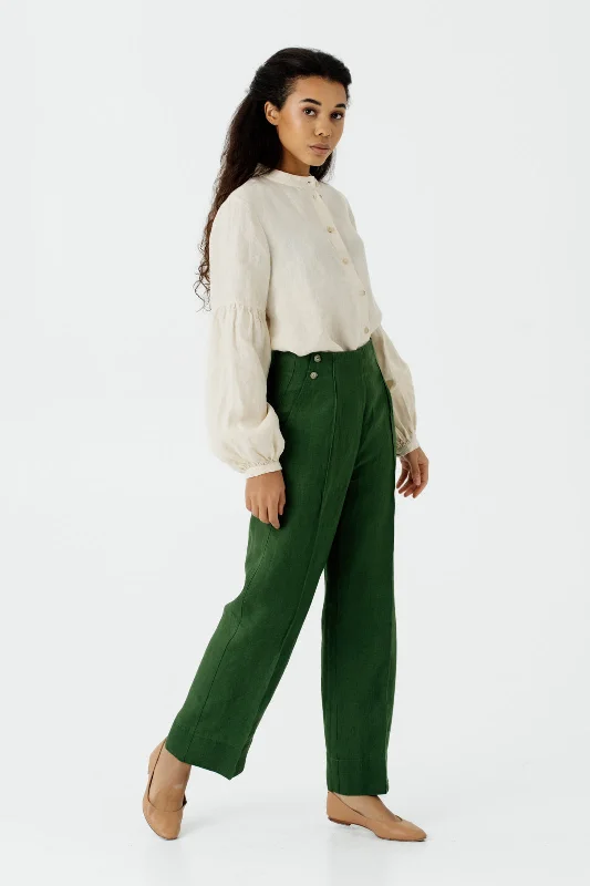 Stretch twill pants for flexible office comfort -Stella Trousers