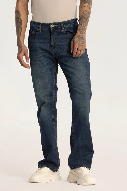 Birthday Jeans for Celebration -Blue Plain Bootcut Jeans