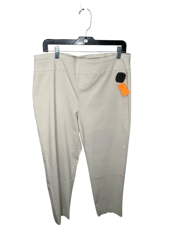 Rugged ripstop pants for extreme adventure durability -Pants Chinos & Khakis By Crown And Ivy In Beige, Size: 16