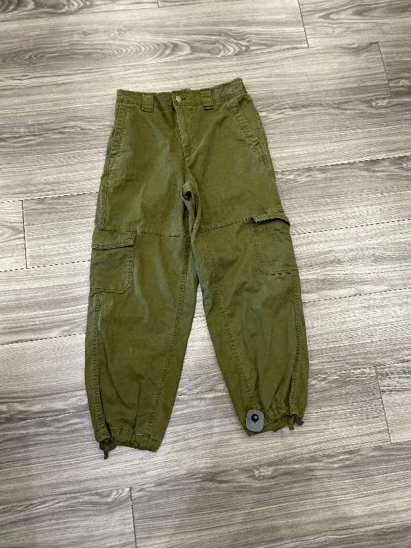 Elegant satin pants for formal dinner attire -Pants Cargo & Utility By Old Navy In Green, Size: S