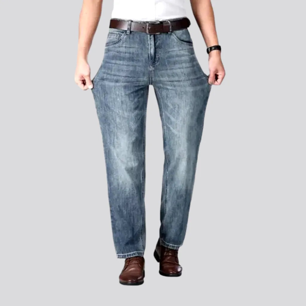 Ripped Jeans for Trendy Look -Thin men's tapered jeans