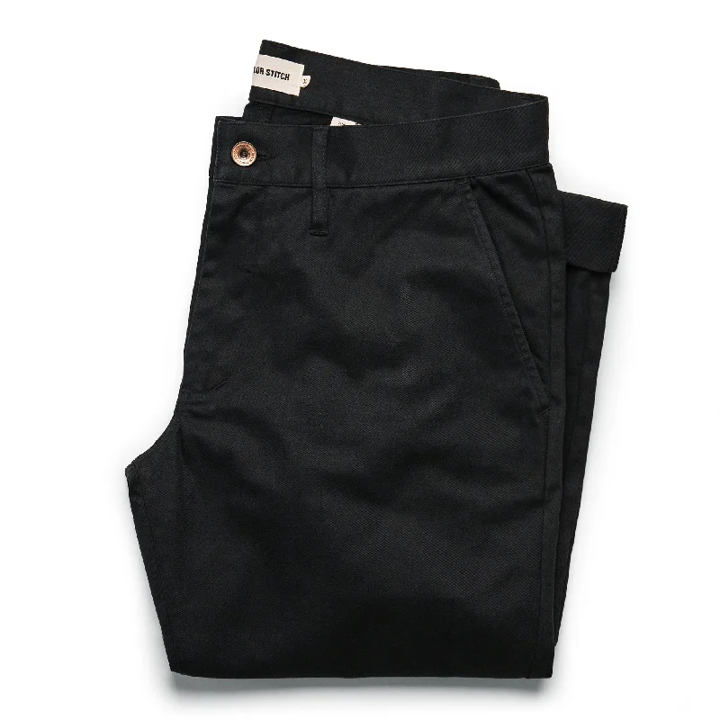 Designer leather pants for high-fashion nightwear -The Slim Chino in Organic Coal