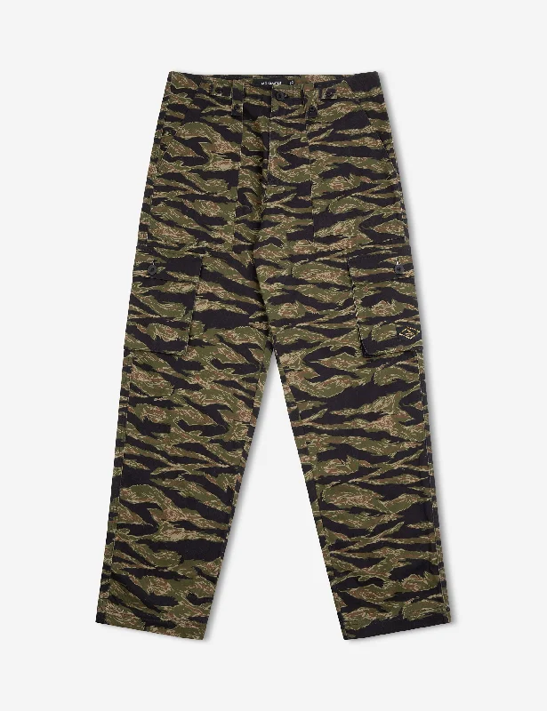 Athletic track pants for running training days -Cargo Pant - Tiger Camo