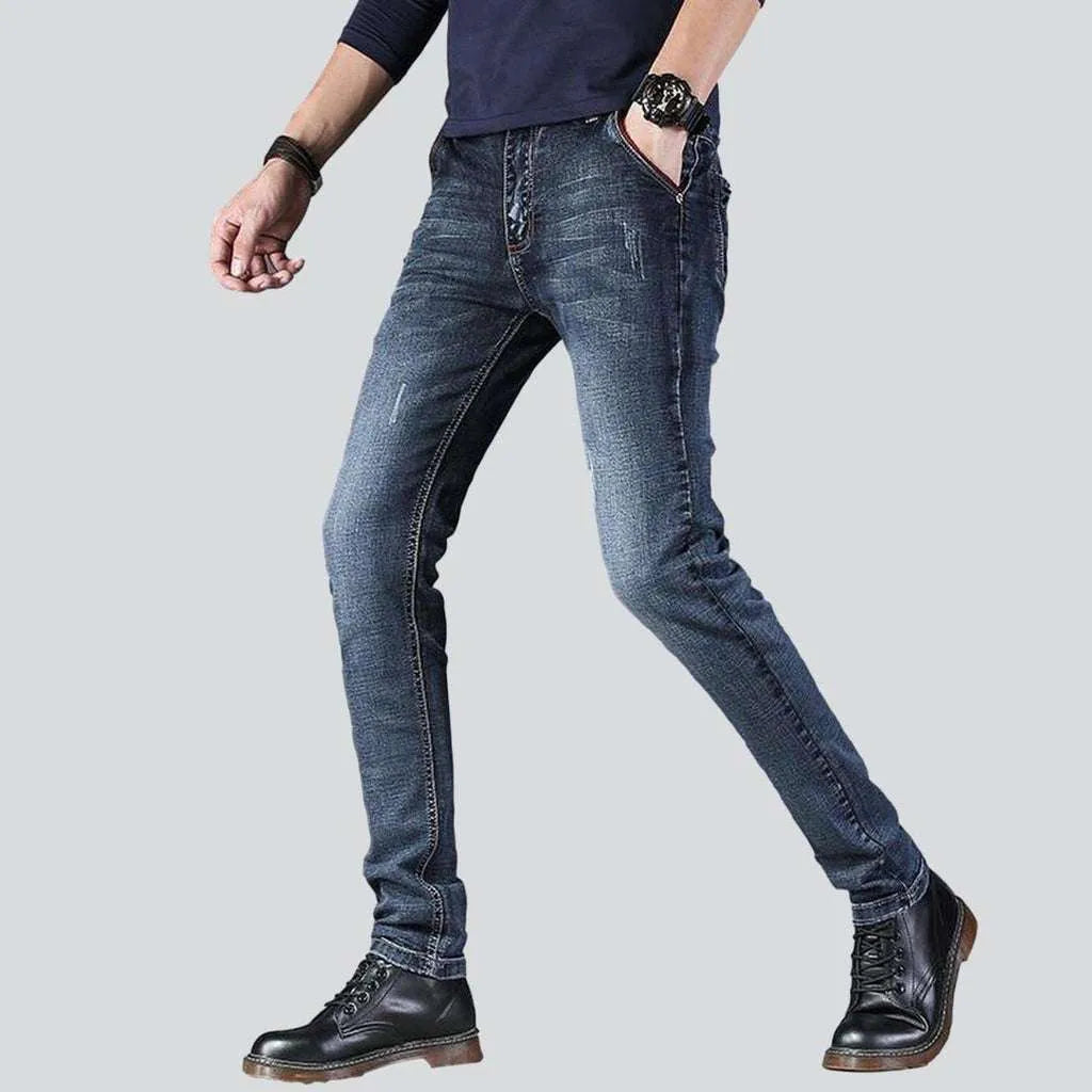 Overalls Jeans for Workwear -Dark blue men's jeans