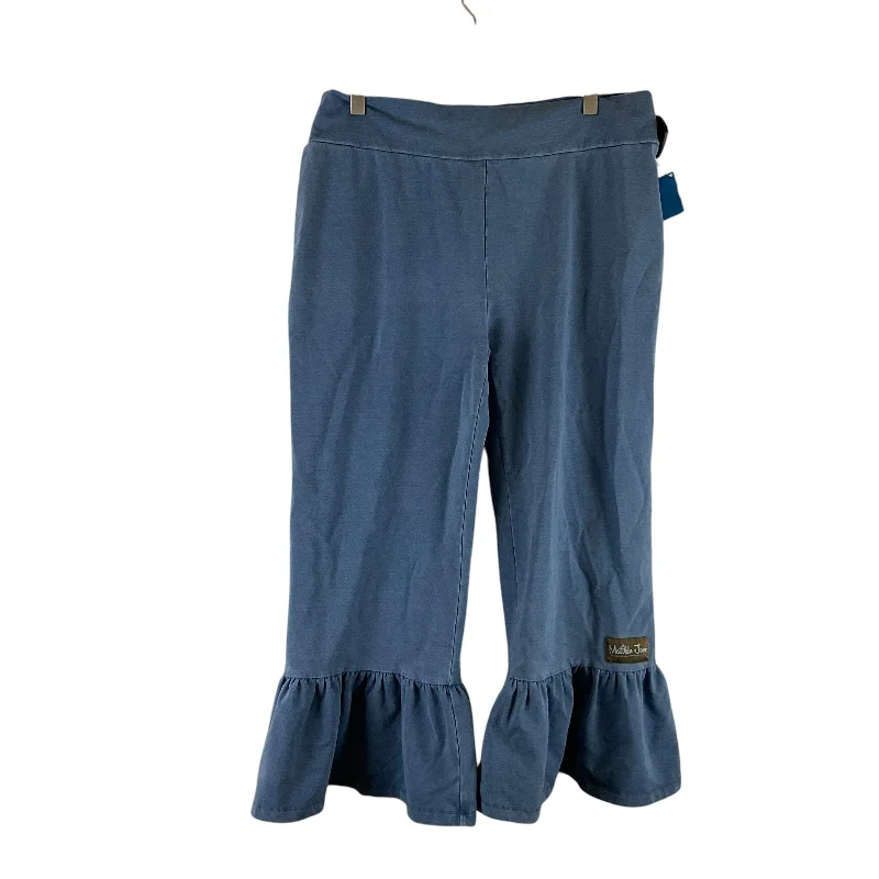 Reinforced cargo pants for heavy-duty field work -Pants Wide Leg By Matilda Jane In Blue, Size: L