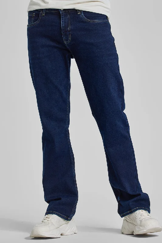 Cycling Jeans for Biking -Dark Blue Bootcut Jeans