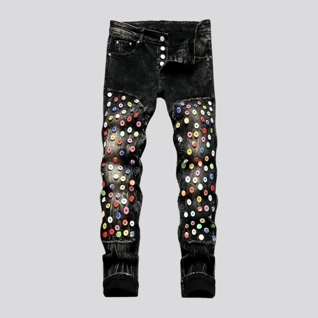 Slim Boyfriend Jeans for Hybrid -Skinny fit vintage acid wash jeans for men