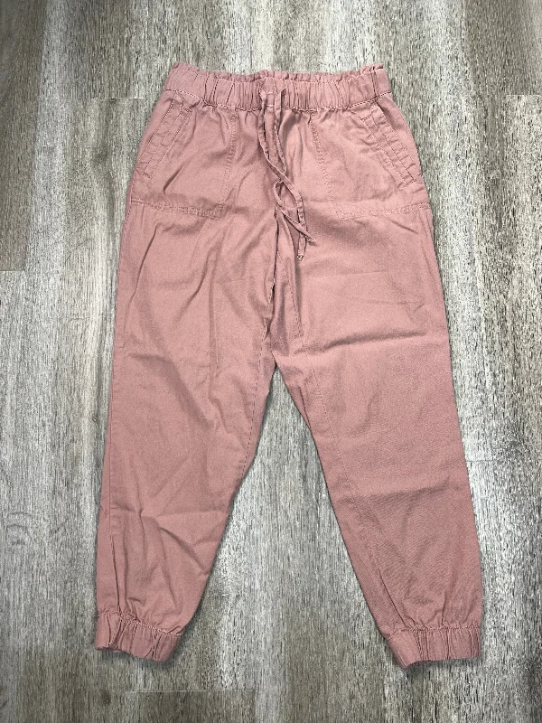 Lightweight travel pants for long flight comfort -Pants Joggers By Loft In Mauve, Size: M