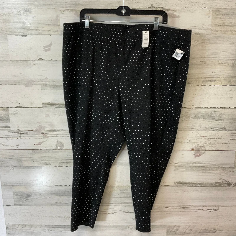 Eco-friendly hemp pants for sustainable clothing choices -Pants Other By Talbots In Black & White, Size: 22