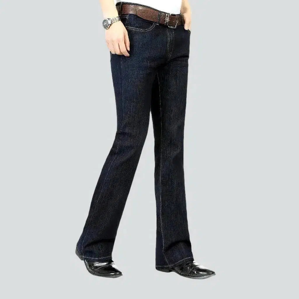 Party Jeans for Night Out -Low-waist bootcut jeans
 for men