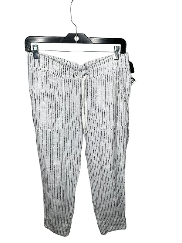 Lightweight travel pants with wrinkle-free fabric -Pants Linen By Athleta In Blue & White, Size: 4