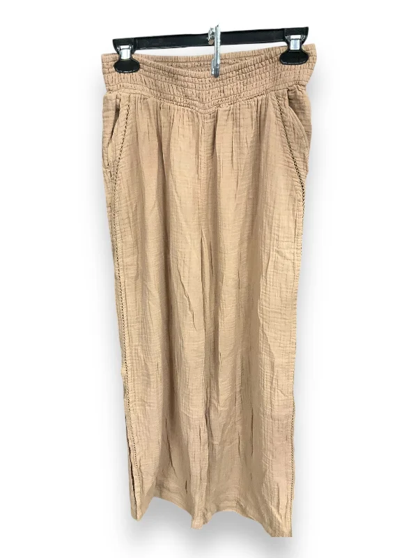 Flowy culottes pants for breezy summer style -Pants Wide Leg By Aerie In Bronze, Size: M