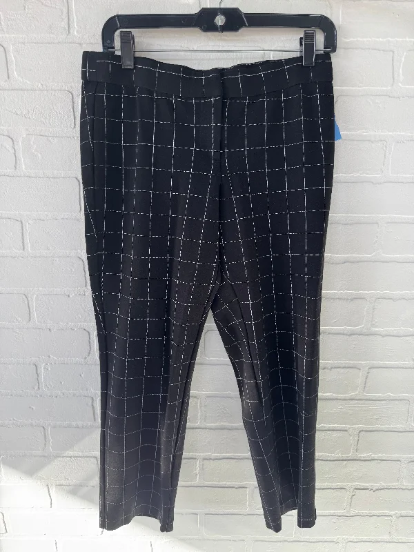 Breathable linen pants for hot summer days -Pants Cropped By Amanda + Chelsea In Black & White, Size: 8