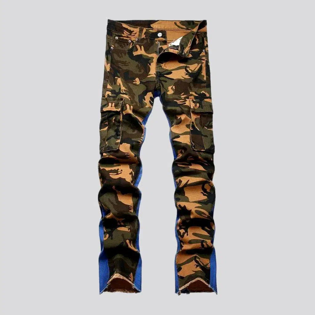 Dark Wash Jeans for Elegance -Camouflage men's cargo jeans