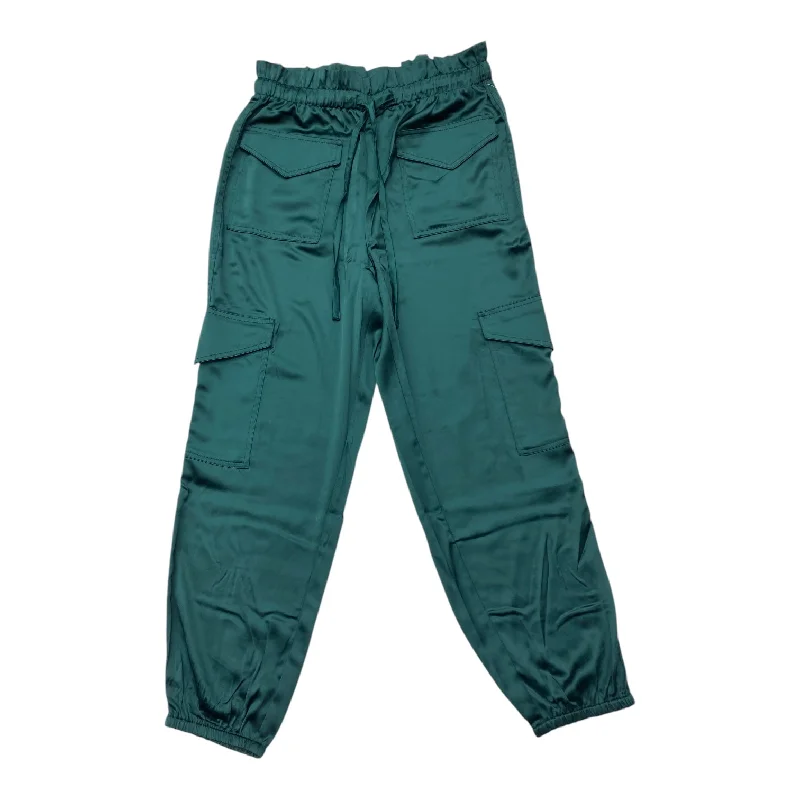 Bold plaid pants for eye-catching style choices -Pants Cargo & Utility By Banana Republic In Green, Size: M