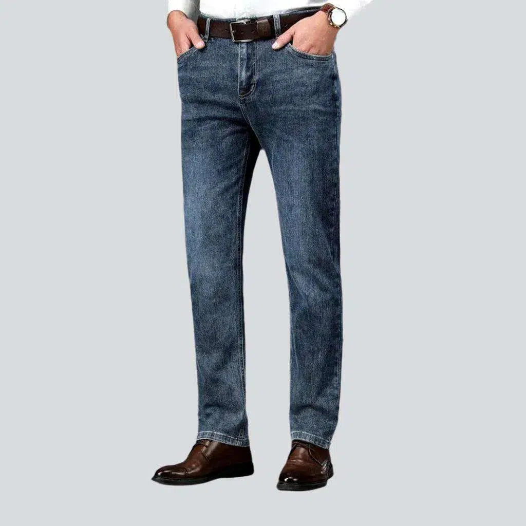 Party Jeans for Night Out -Sanded men's straight jeans