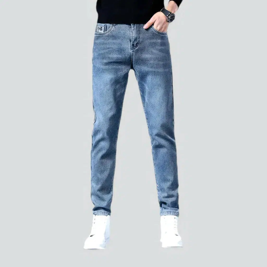 Ripped Jeans for Trendy Look -Fleece casual jeans
 for men