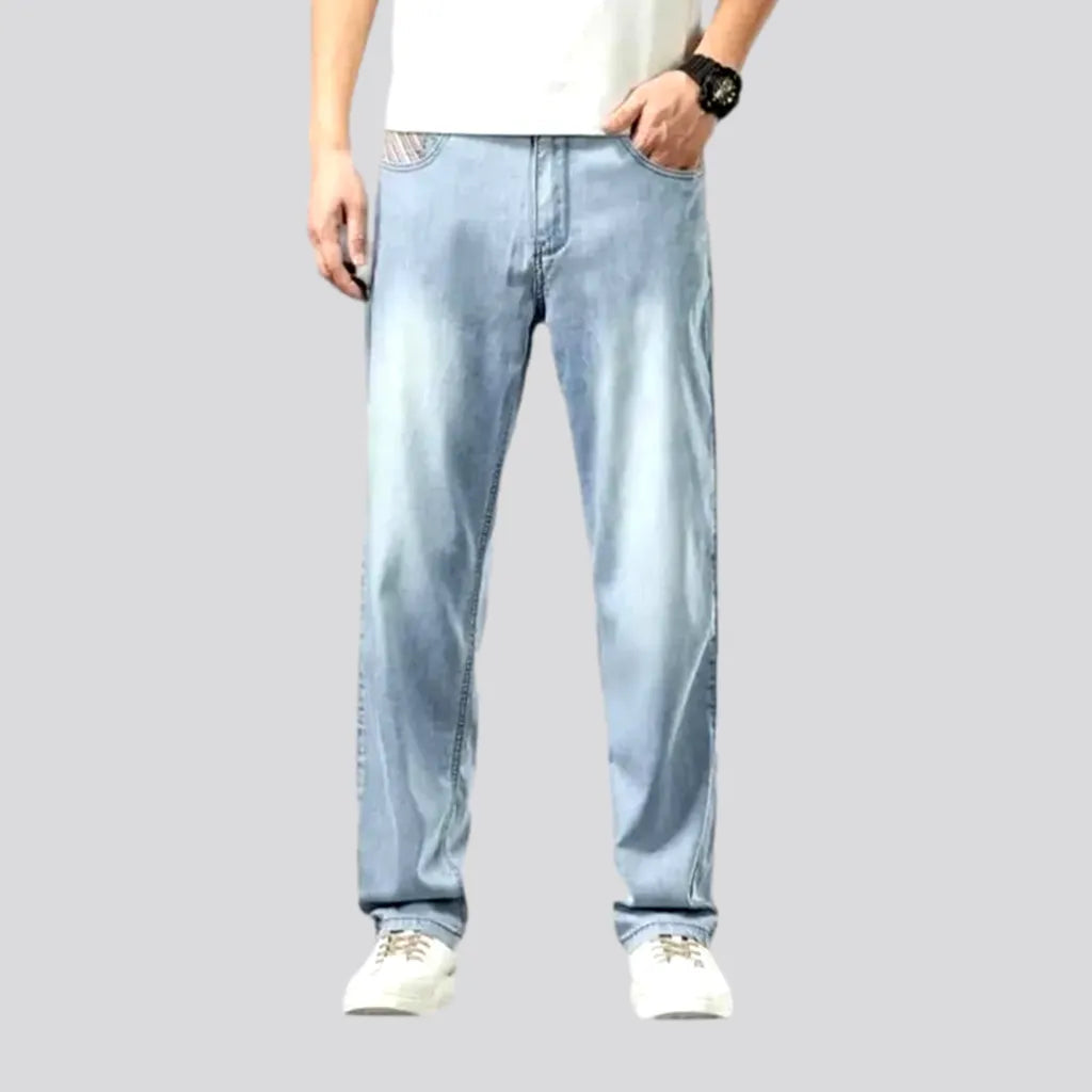 Casual Friday Jeans for Relaxed -Striped-coin-pocket 90s jeans for men