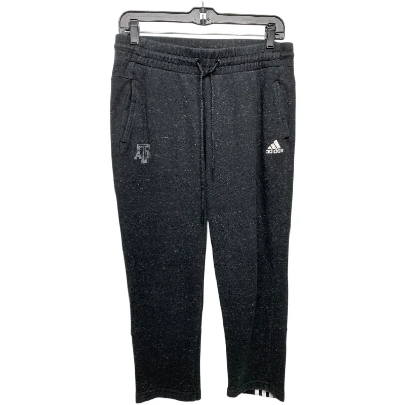 Formal suit pants for wedding guest elegance -Pants Joggers By Adidas In Grey & White, Size: M