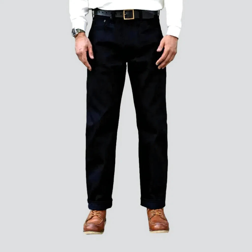 Branded Jeans for Quality -Selvedge men's monochrome jeans