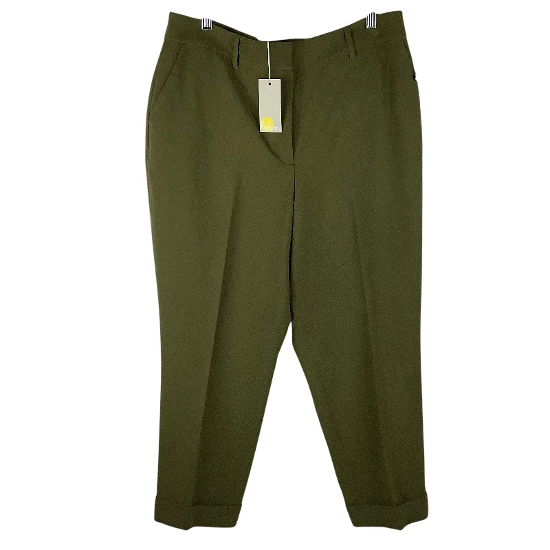 Pleated trousers pants for sophisticated gentleman charm -Pants Dress By Boden In Green, Size: 12