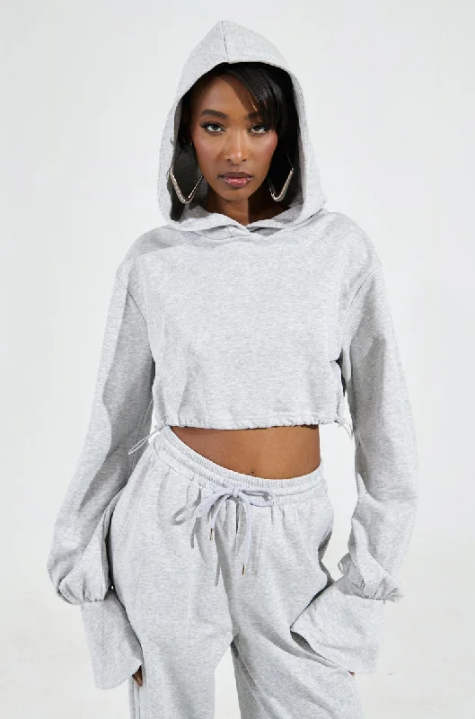 Heavy Duty Blouses for Durable -A CALM FLEX PULL OVER SWEATSHIRT IN HEATHER GREY