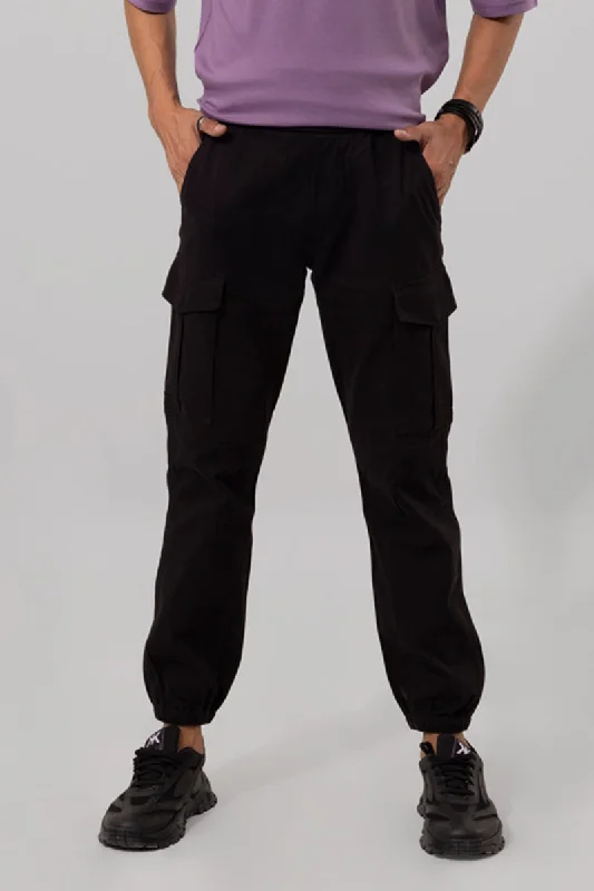 Cargo Pants with Cargo Pockets for Programmers -Ryker Black Cargo Pant