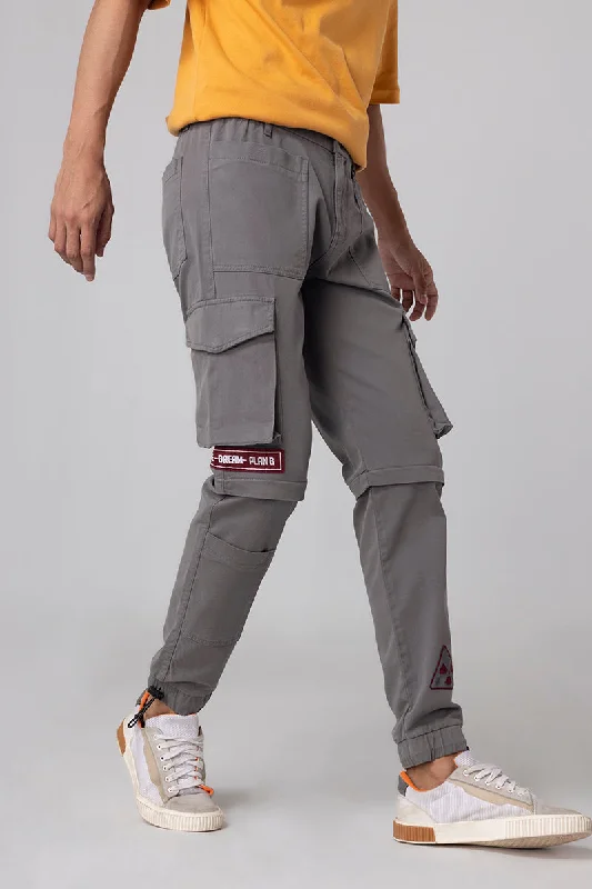 Cargo Pants with Cargo Pockets for Models -Functional Grey Cargo Pant