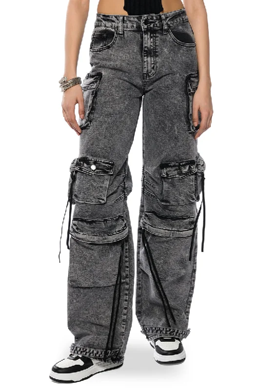 Cargo Pants with Cargo Pockets for Politicians -COOL GIRL DENIM CARGO PANT