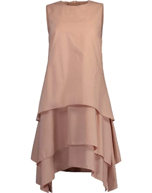 Midi Dresses for Versatile Wear -Ash Rose Tiered Crewneck Mini Dress