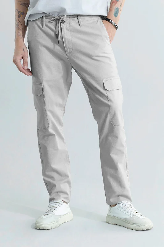 Cargo Pants with Cargo Pockets for Politicians -City Breeze Grey Linen Cargo Pant