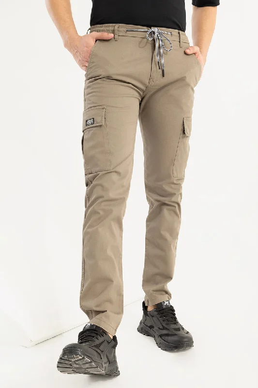 Cargo Pants with Cargo Pockets for Plumbers -Stark Pastel Camel Brown Cargo Pant