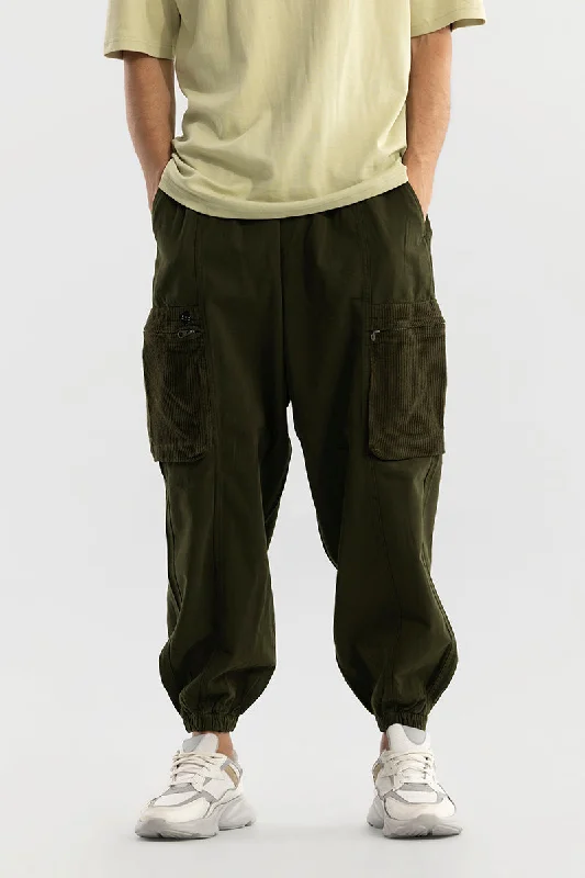 Cargo Pants with Cargo Pockets for Canoeing -Korean Style Olive Cargo Pant