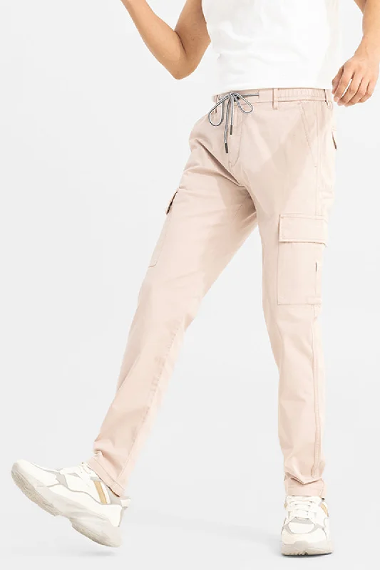 Cargo Pants with Cargo Pockets for Teachers -Stark Pastel Pink Cargo Pant