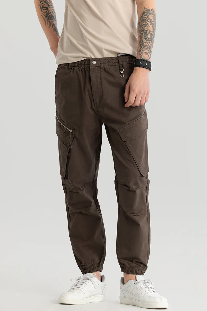 Cargo Pants with Cargo Pockets for Work -Thibaut Brown Relaxed Fit Cargo Pant