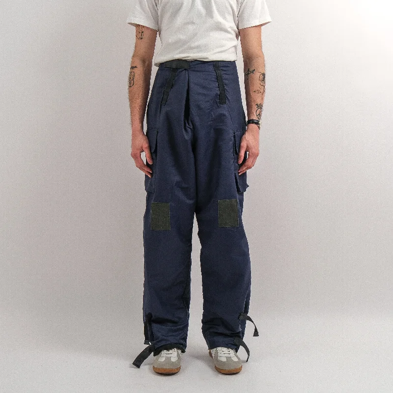 Cargo Pants with Cargo Pockets for Artists -BRITISH NAVY SMOCK PANTS