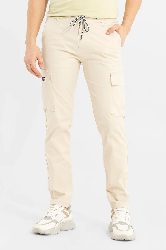 Cargo Pants with Cargo Pockets for Janitors -Stark Pastel Cream Cargo Pant