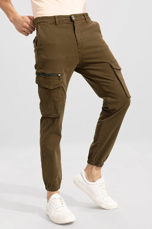 Cargo Pants with Cargo Pockets for Artists -Rugger Brown Cargo Pant